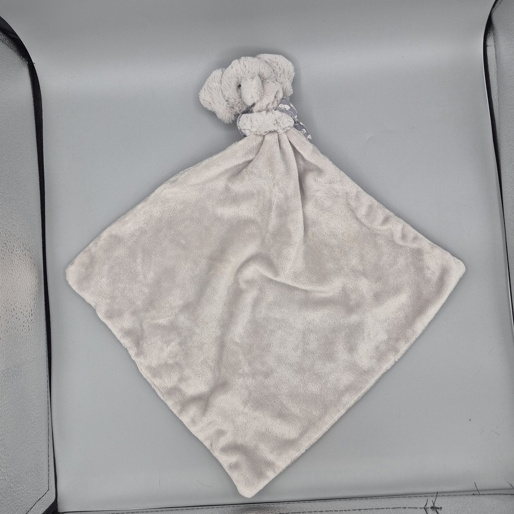 Little‎ Jellycat Bashful Elephant Lovey Security Blanket Blue White Plush Baby